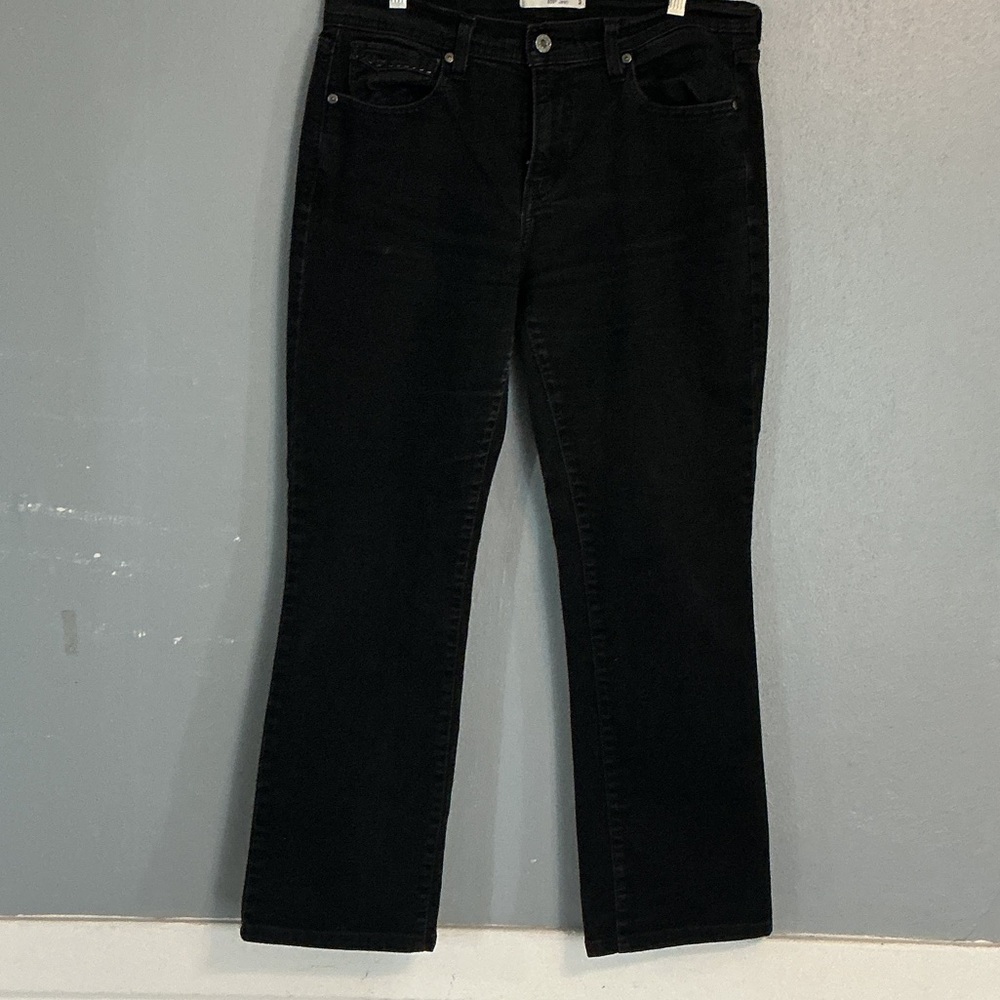 Levi's 505 Womens Black Straight Leg Jeans Sz 10S